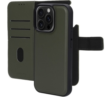 Mobiparts Leather 2 in 1 Wallet Case Apple iPhone 16 Pro Green