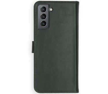 Selencia Echt Lederen Bookcase Samsung Galaxy S21 Plus - Groen