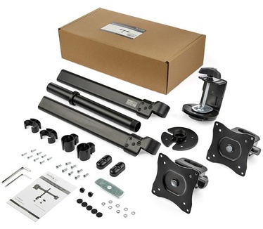Startech.com Dual monitor arm bureau monteerbaar horizontale stang doorvoergat of klem
