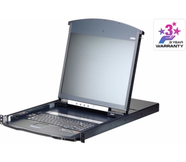 Aten 8-Port 19” LCD CAT5e/6 KVM over IP Switch 1 local / 1 remote (Dual Rail)
