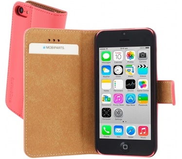 Mobiparts Premium Wallet Case Apple iPhone 5C Peach Pink