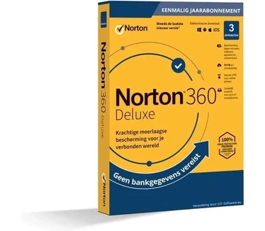 Norton 360 Deluxe, 3 apparaten, 1 jaar