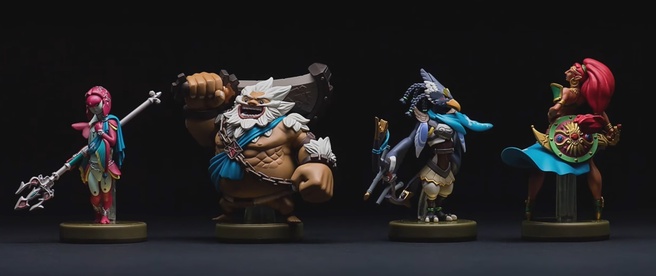 Amiibo van de Champions uit The Legend of Zelda: Breath of the Wild