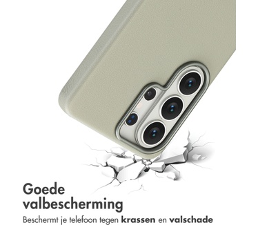 Accezz MagSafe Leather Backcover Samsung Galaxy S26 Ultra - Light Grey