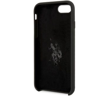 U.S. Polo Silicone Hard Cover Apple iPhone 7/8/SE (2020) - Zwart  Zwart