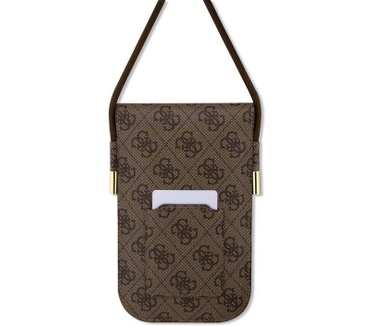 Guess 4G Vintage Script Logo Tas (Scherm tot 7 Inch) - Bruin Bruin