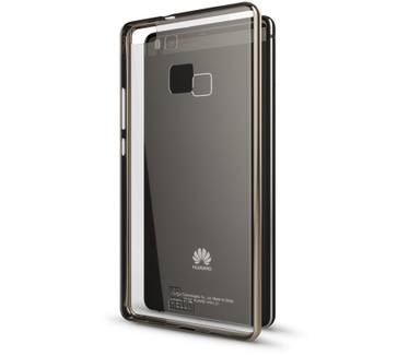 BeHello Huawei P9 Lite Transparent Gel Case Chrome Edge Gold