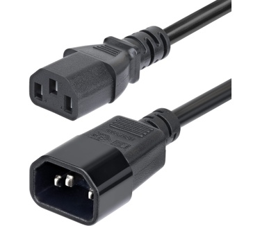Startech.com 4,5m Stroom Verlengkabel, C14 naar C13 PDU Stroomkabel, 15A 250V, 14AWG, AC Power Kabel voor PDU/Power Supply, KEMA-KEUR Gecertificeerd