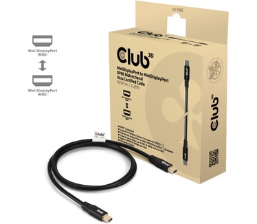 Club 3D MiniDisplayPort™ to MiniDisplayPort Bi-Directional VESA DP80 Certified Cable M/M 1m/3.28ft