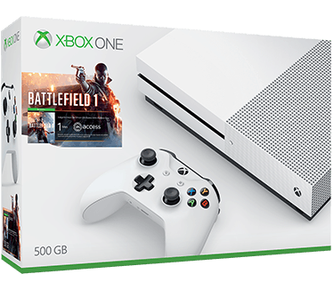 Microsoft Xbox One S 500GB Wit + Battlefield 1 Wit