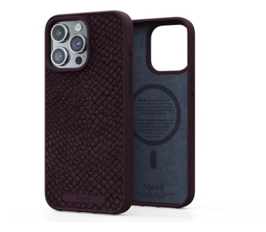 Njord byElements Salmon Leather Magsafe Case for iPhone 15 Pro Max, Rust