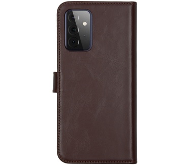 Selencia Echt Lederen Bookcase Samsung Galaxy A72 - Bruin