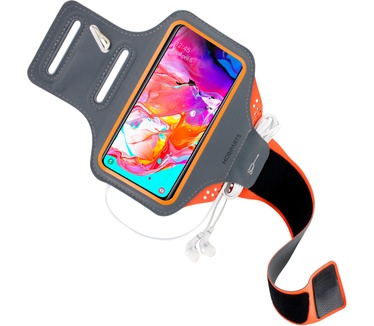 Mobiparts Comfort Fit Sport Armband Samsung Galaxy A70 (2019) Neon Orange