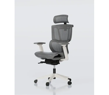 FlexiSpot Ergonomische bureaustoel C7, geen voetensteun, Wit frame