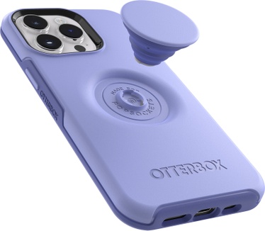 Otterbox OtterBox Otter+Pop Case voor iPhone 14 Pro, Schokbestendig, Valbestendig, Beschermhoes met PopSockets PopGrip, 3x getest volgens militaire standaard, Antimicrobieel, Periwink