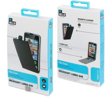 BeHello Microsoft Lumia 640 Flip Case Black
