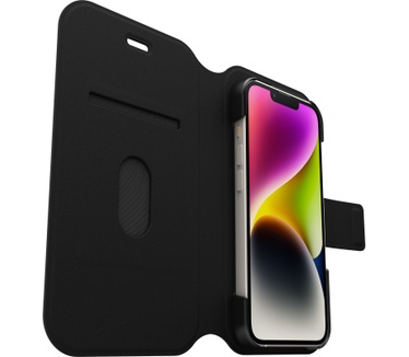 Otterbox OtterBox Strada Via Case voor iPhone 14, Schokbestendig, Valbestendig, Slank, Soft Touch Beschermende Folio Case met Kaarthouder, 2x Getest volgens Militaire Standaard, Zwart