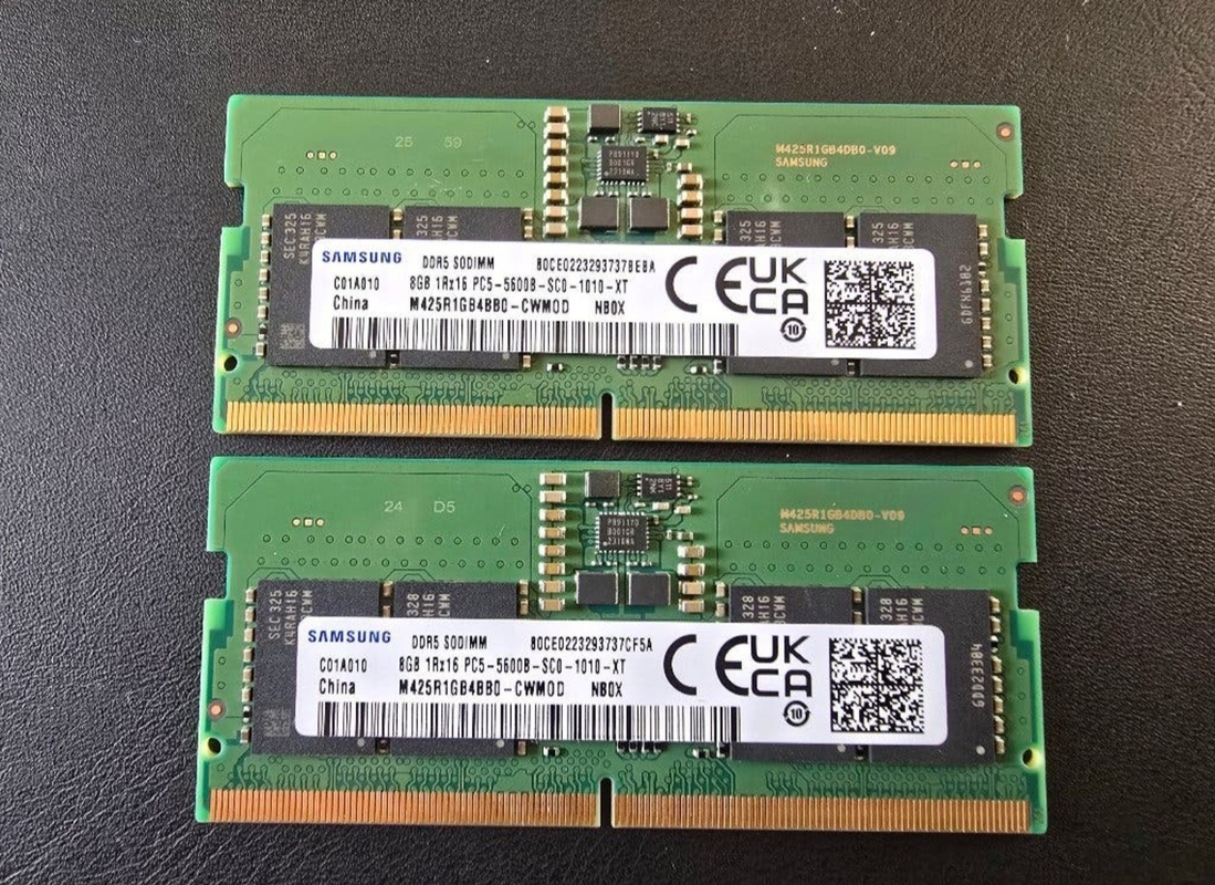 Samsung DDR5 SO-Dimm 5600Mhz 16GB kit (2x8GB) aangeboden - Vraag