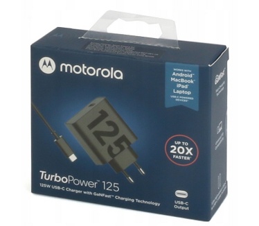 Motorola TurboPower 125W Thuislader met USB Type-C Kabel - Zwart