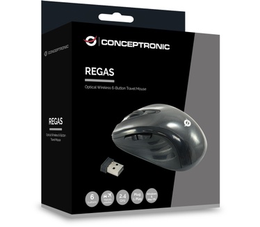 Conceptronic Optical Wireless 5-Button Travel Mouse