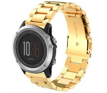 qMust Metalen armband voor Garmin Fenix 3 / Fenix 3 HR - Goud
