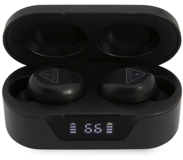 Guess True Wireless Universele Bluetooth In-Ear Oordopjes - Zwart (Zwart)