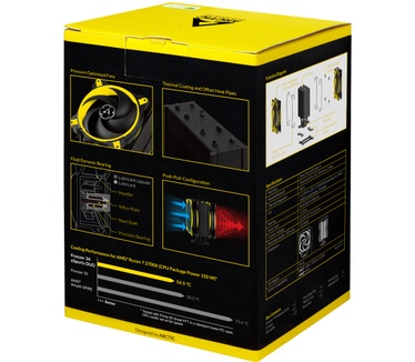 Arctic Freezer 34 eSports DUO Tower CPU Cooler with BioniX P-Series Fans in Push-Pull-Configuration