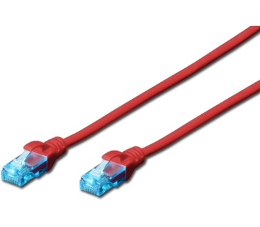 Digitus Patch Cable, UTP, CAT5E 1.0m Rood