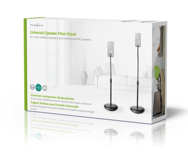 Nedis Speakerbeugel | Universeel | Standaard | 4.5 kg | Hoogte Verstelbaar | ABS / Staal | Zwart