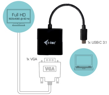 iTEC USB-C VGA Adapter 1920 x 1080p/60 Hz
