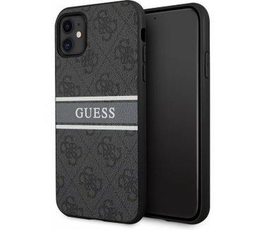 Guess 4G Printed Stripe Back Case Apple iPhone 11 (6.1") - Grijs Grijs