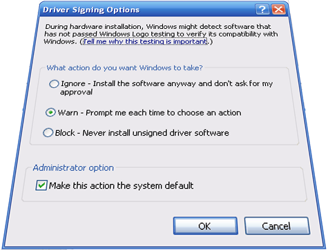 Driver signing in Windows Vista
