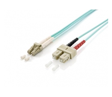 Equip LC/SC Fiber Optic Adapter Cable, OM3, 3.0m