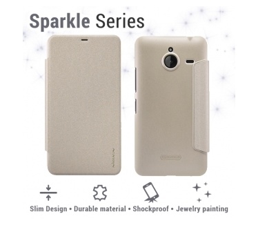 Nillkin Leather Case Microsoft Lumia 640 XL - Sparkle Series - Gold