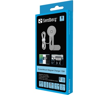 Sandberg ScreenMount Magnet Charger 15W