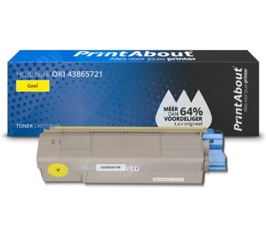 PrintAbout Huismerk OKI 43865721 Toner Geel