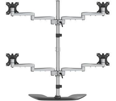 Startech.com Quad-Monitor Stand - Articulating - Steel & Aluminum
