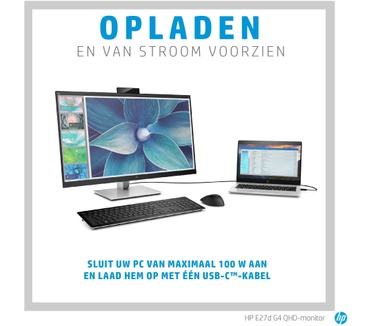 HP EliteDisplay E27d Zwart