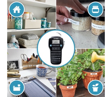 Dymo DYMO LabelManager 160 Labelmaker startpakket | Handheld Labelprinter | met 3 rollen D1 etiketten AZERTY-toetsenbord | Ideaal voor kantoor of thuis