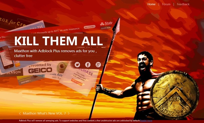 Maxthon met AdBlock Plus