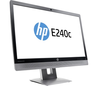 HP EliteDisplay E240c Zilver, Zwart