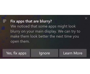 Windows 10 Spring Creators Update Scaling