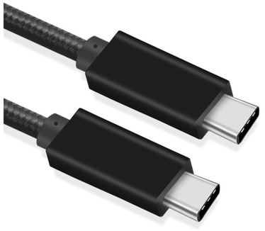 Allteq USB C naar USB C kabel, 0.5 meter Zwart