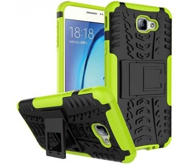 qMust Samsung Galaxy A5 (2017) Rugged Hybrid Case - Dual Protection - Groen