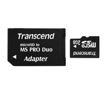 Transcend 2GB microSD Card with Pro Duo adapter