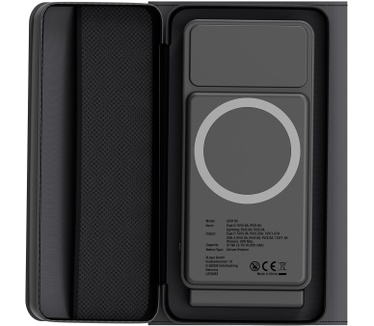 XLayer Draadloze Powerbank 10.000mAh 15W Zwart met Zonnepaneel