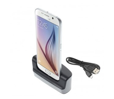 qMust Docking Station voor Samsung Galaxy S6 / S6 edge - Grey