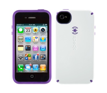 Speck CandyShell (Wit/Paars) (Apple iPhone 4)