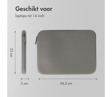 Accezz Laptop hoes 13-14 inch - Laptopsleeve - Slate Gray