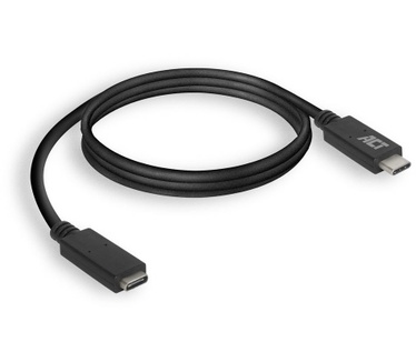 ACT AC7412 - USB 3.2 Gen1 Verlengkabel C male - C female 2 meter Zwart